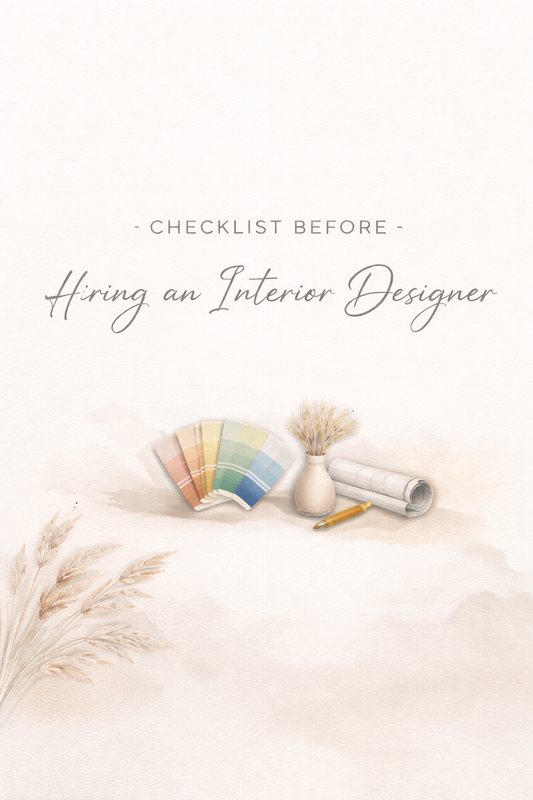 Trust Checklist before hiring an Interior Designer